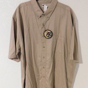 1250 North Short Sleeve Button Front Shirt With Pocket Tan 3XL